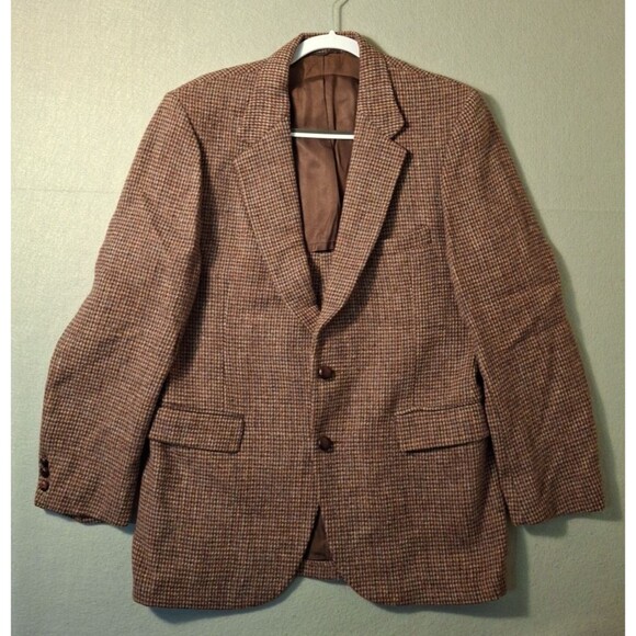 Stafford Other - Vintage Harris Tweed Stafford Wool Sport Coat Mens 40 Jacket Blazer Houndstooth